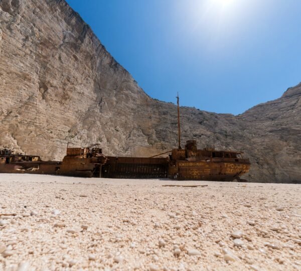 The famous Shipwreck beach Zakynthos