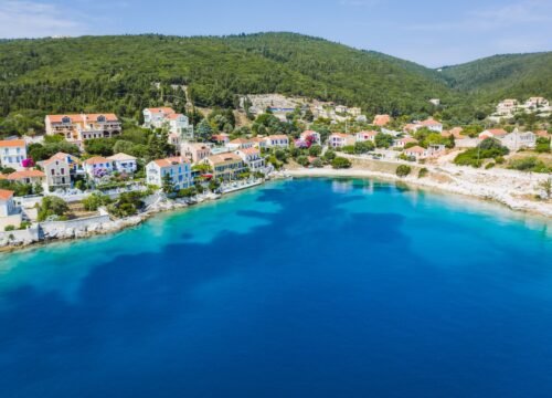 Fiscardo village in Kefalonia island, Greece