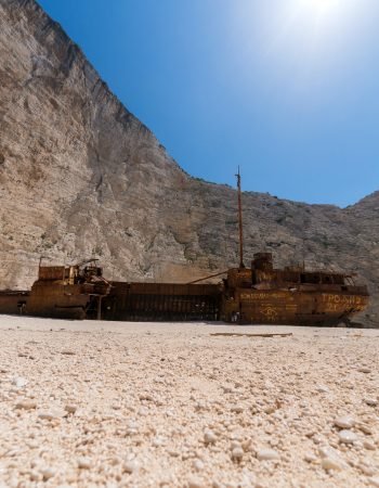 The famous Shipwreck beach Zakynthos